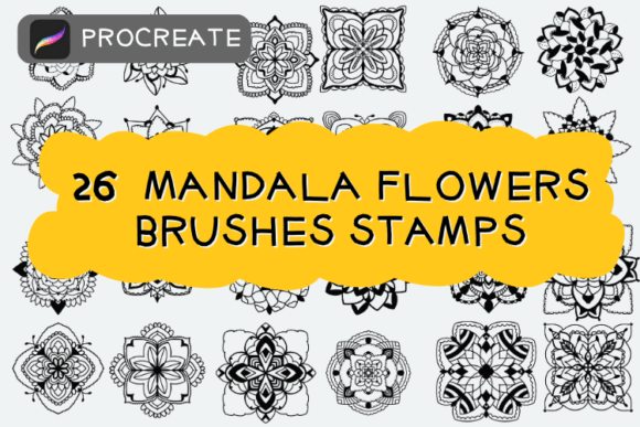 26 Mandala Flowers Brushes Stamps: A Versatile Tool for Digital Artists