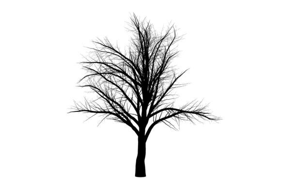 Black Eco Tree Clipart: A Versatile Design Asset for Creative Professionals