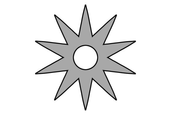 Danger Star Shape Sport Art: A Unique Graphic Design for Creative and Commercial Use