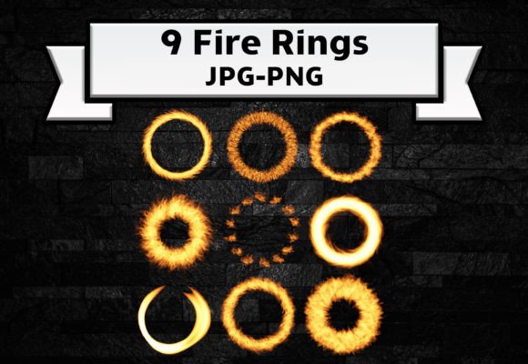 Inferno Wheel Fire Ring Design Element