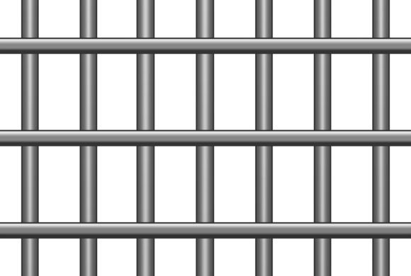 Iron Grid Prison Art: A Creative Graphic Design Element for Various Uses
