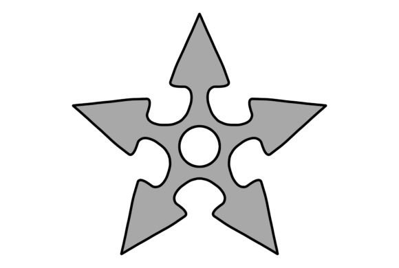 Iron Ninja Shuriken Art: A Versatile Graphic Design for Creative Projects