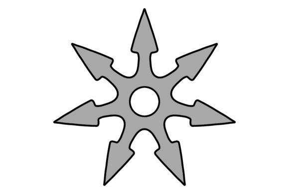 Ninja Shuriken Artwork: A Versatile Graphic for Creative Projects